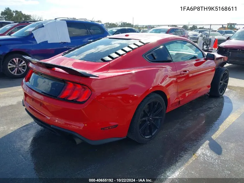 2019 Ford Mustang Ecoboost VIN: 1FA6P8TH9K5168611 Lot: 40655192