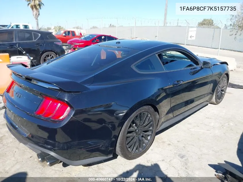 2019 Ford Mustang Gt Premium VIN: 1FA6P8CF7K5157735 Lot: 40660747