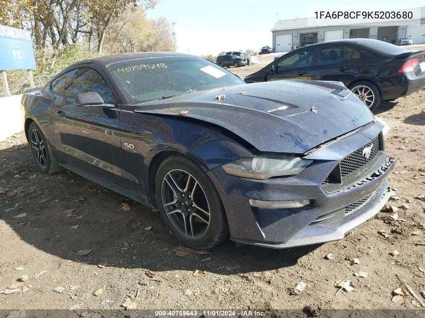 2019 Ford Mustang Gt Premium VIN: 1FA6P8CF9K5203680 Lot: 40759643