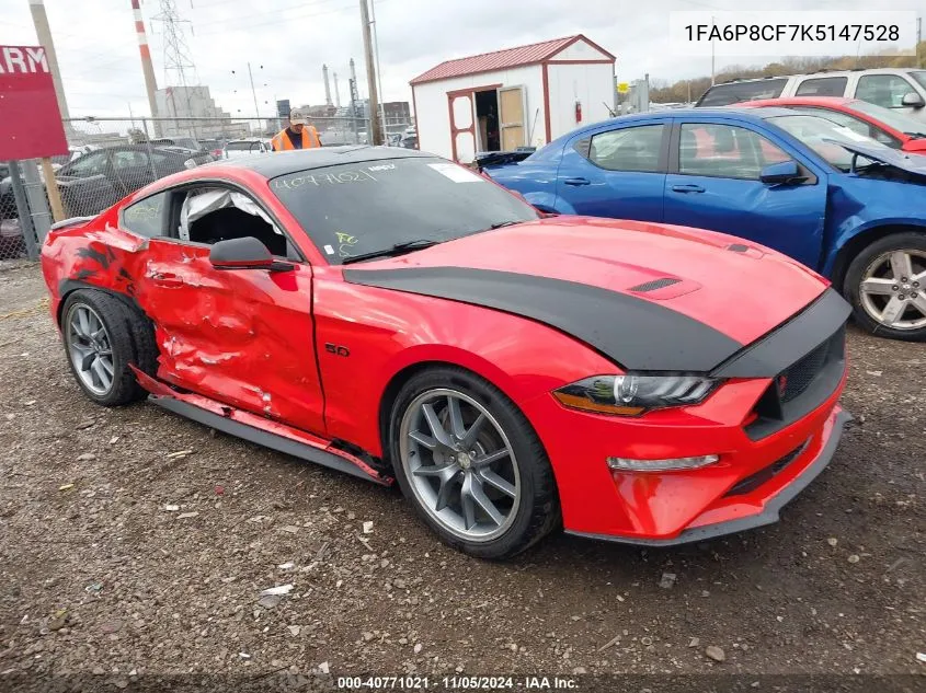 2019 Ford Mustang Gt VIN: 1FA6P8CF7K5147528 Lot: 40771021