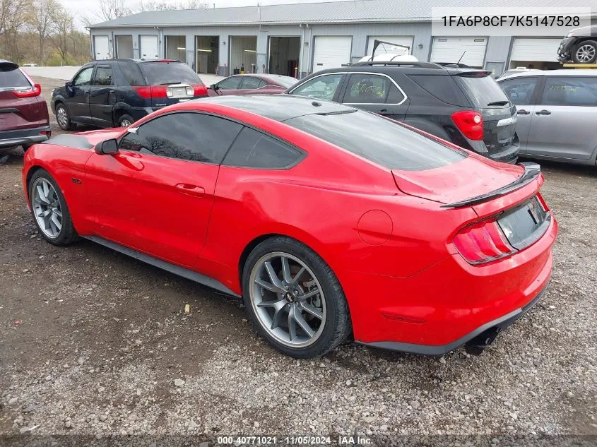 2019 Ford Mustang Gt VIN: 1FA6P8CF7K5147528 Lot: 40771021