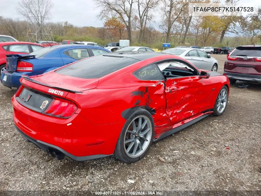 2019 Ford Mustang Gt VIN: 1FA6P8CF7K5147528 Lot: 40771021