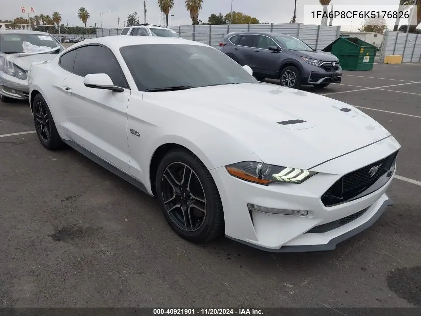 2019 Ford Mustang Gt Premium VIN: 1FA6P8CF6K5176826 Lot: 40921901