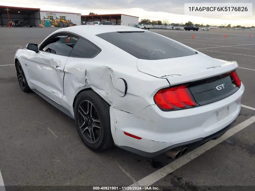 2019 Ford Mustang Gt Premium VIN: 1FA6P8CF6K5176826 Lot: 40921901