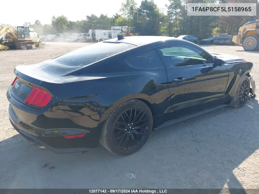 2020 Ford Mustang VIN: 1FA6P8CF5L5158965 Lot: 12077142