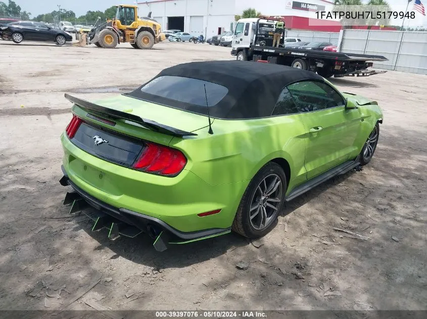 2020 Ford Mustang Ecoboost Premium VIN: 1FATP8UH7L5179948 Lot: 39397076