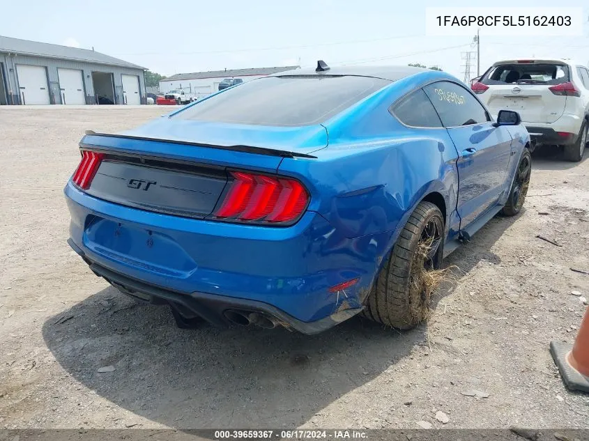 2020 Ford Mustang Gt Fastback VIN: 1FA6P8CF5L5162403 Lot: 39659367