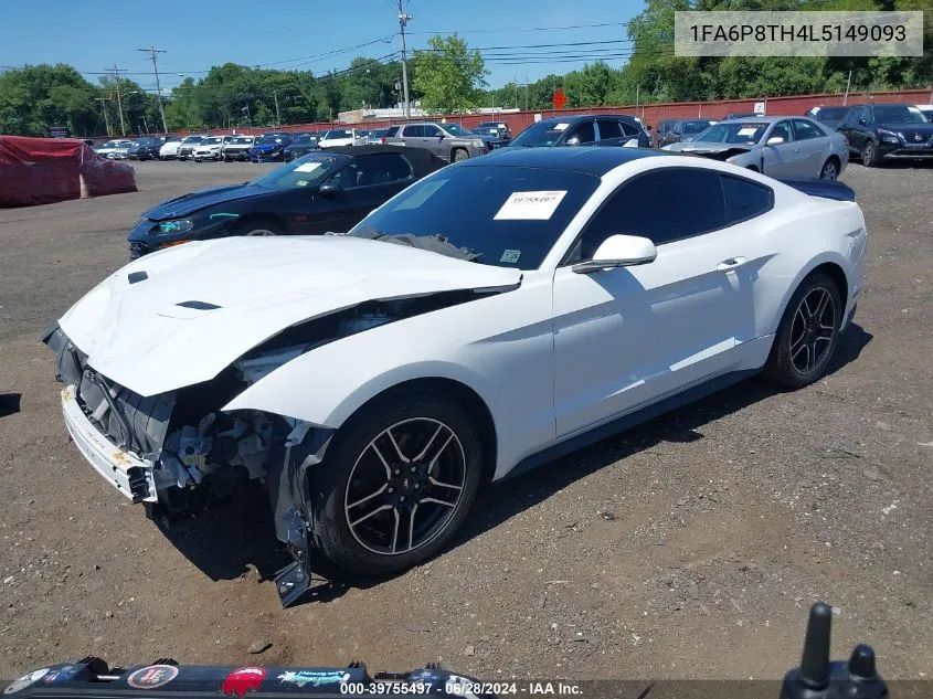 2020 Ford Mustang Ecoboost Fastback VIN: 1FA6P8TH4L5149093 Lot: 39755497