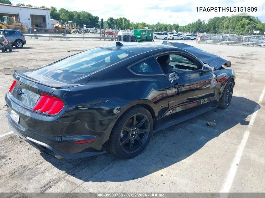 2020 Ford Mustang Ecoboost Premium Fastback VIN: 1FA6P8TH9L5151809 Lot: 39933758