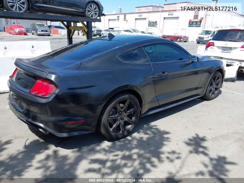 2020 Ford Mustang Ecoboost Fastback VIN: 1FA6P8TH2L5177216 Lot: 40023934