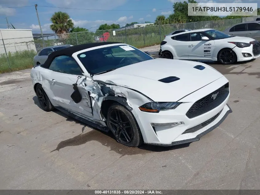 2020 Ford Mustang VIN: 1FATP8UH3L5179946 Lot: 40131835