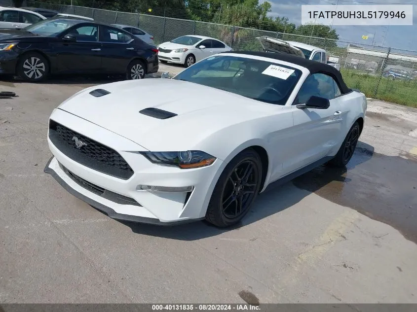 2020 Ford Mustang VIN: 1FATP8UH3L5179946 Lot: 40131835