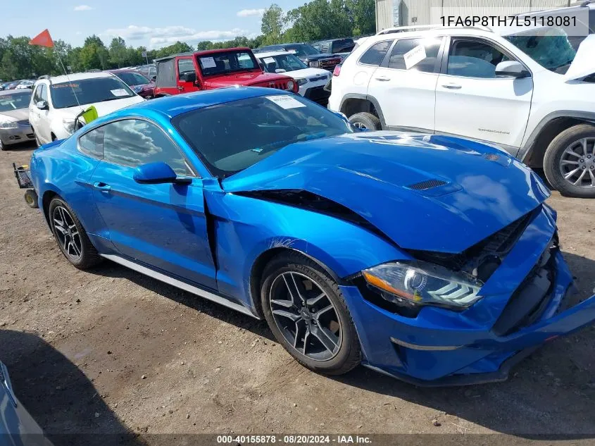 1FA6P8TH7L5118081 2020 Ford Mustang Ecoboost Fastback