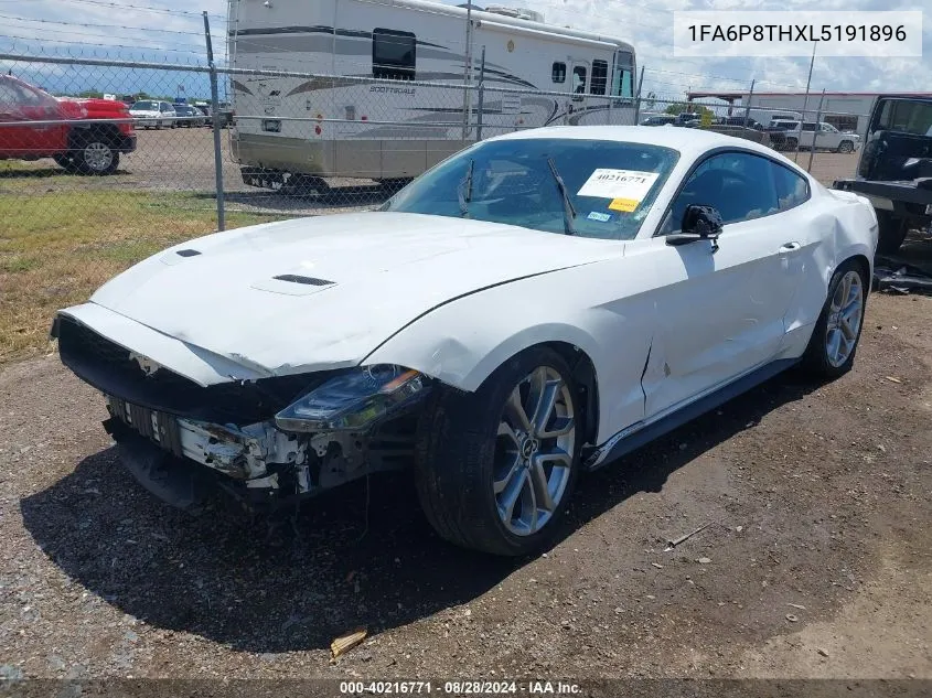 2020 Ford Mustang Ecoboost Premium Fastback VIN: 1FA6P8THXL5191896 Lot: 40216771