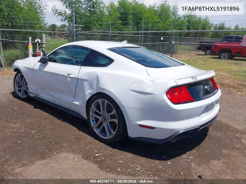 2020 Ford Mustang Ecoboost Premium Fastback VIN: 1FA6P8THXL5191896 Lot: 40216771