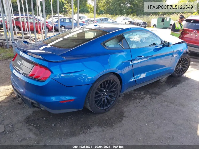 2020 Ford Mustang Gt Premium Fastback VIN: 1FA6P8CF7L5126549 Lot: 40253574