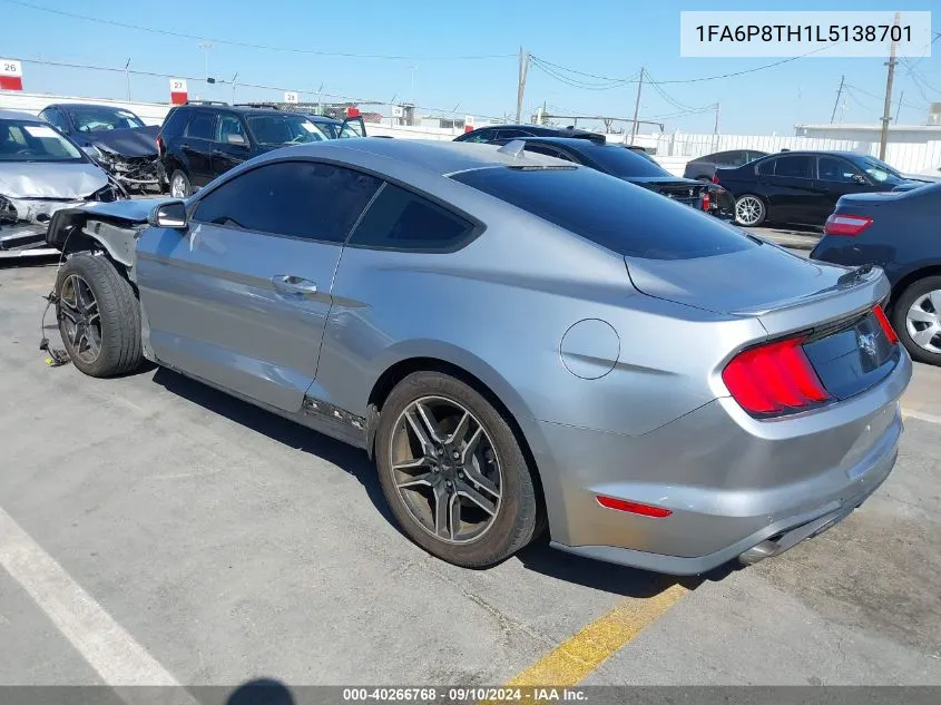 2020 Ford Mustang Ecoboost Premium Fastback VIN: 1FA6P8TH1L5138701 Lot: 40266768