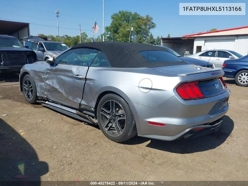 2020 Ford Mustang Ecoboost Premium VIN: 1FATP8UHXL5113166 Lot: 40275422