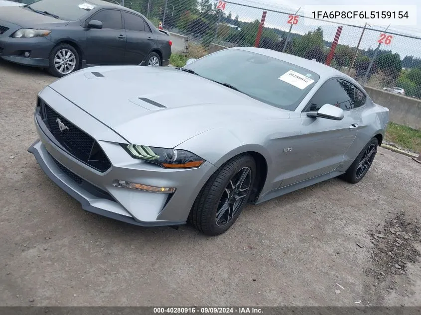 2020 Ford Mustang Gt VIN: 1FA6P8CF6L5159154 Lot: 40280916