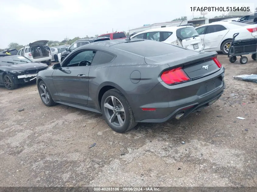 2020 Ford Mustang VIN: 1FA6P8TH0L5154405 Lot: 40283106