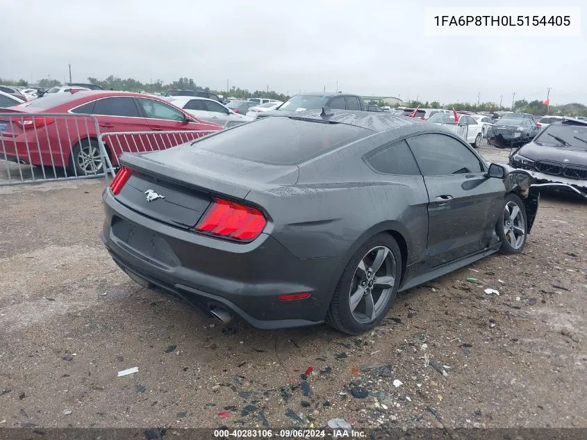 2020 Ford Mustang VIN: 1FA6P8TH0L5154405 Lot: 40283106