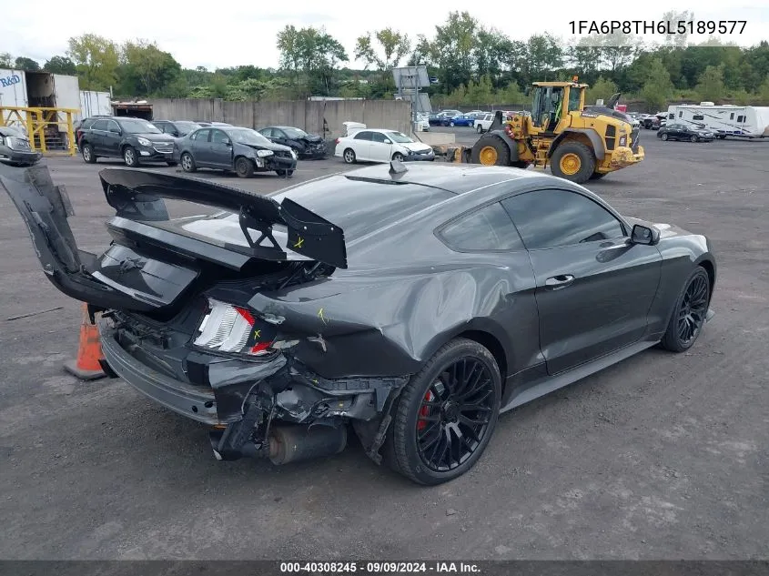 2020 Ford Mustang Ecoboost Fastback VIN: 1FA6P8TH6L5189577 Lot: 40308245