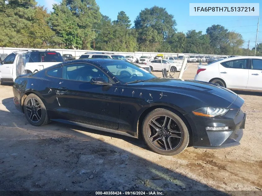 2020 Ford Mustang VIN: 1FA6P8TH7L5137214 Lot: 40358424