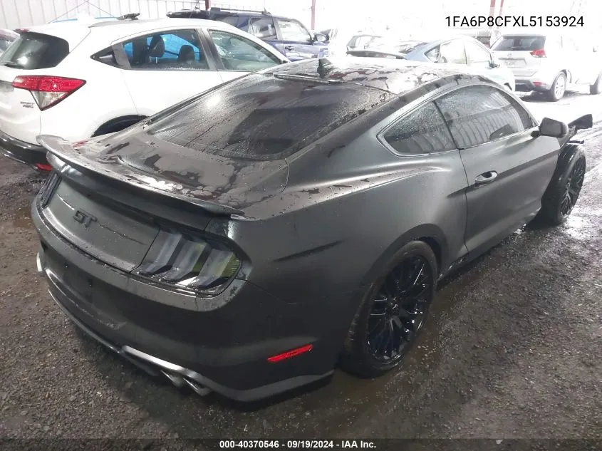 2020 Ford Mustang Gt Premium Fastback VIN: 1FA6P8CFXL5153924 Lot: 40370546