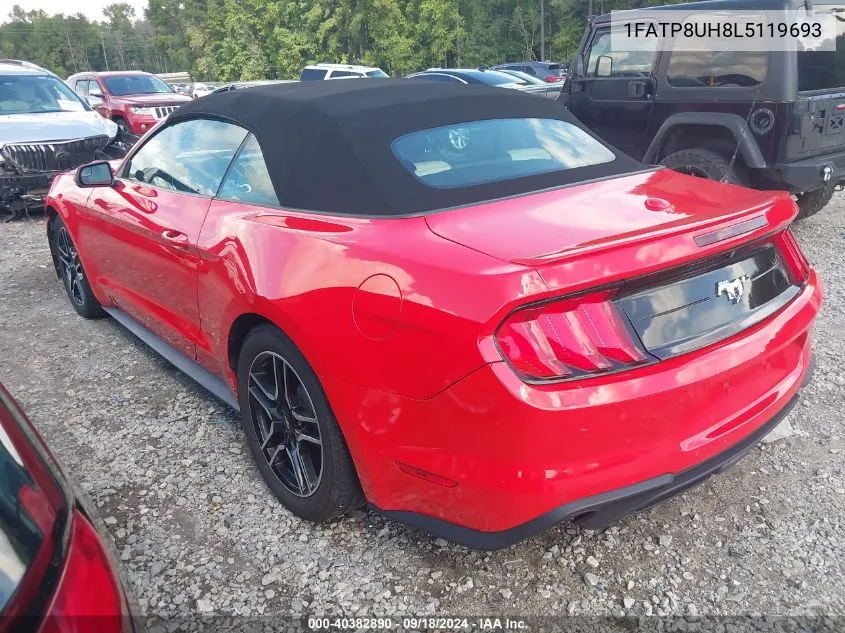 2020 Ford Mustang Ecoboost Premium VIN: 1FATP8UH8L5119693 Lot: 40382890