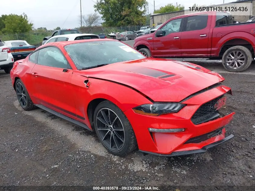 2020 Ford Mustang Ecoboost Fastback VIN: 1FA6P8TH3L5126436 Lot: 40393578