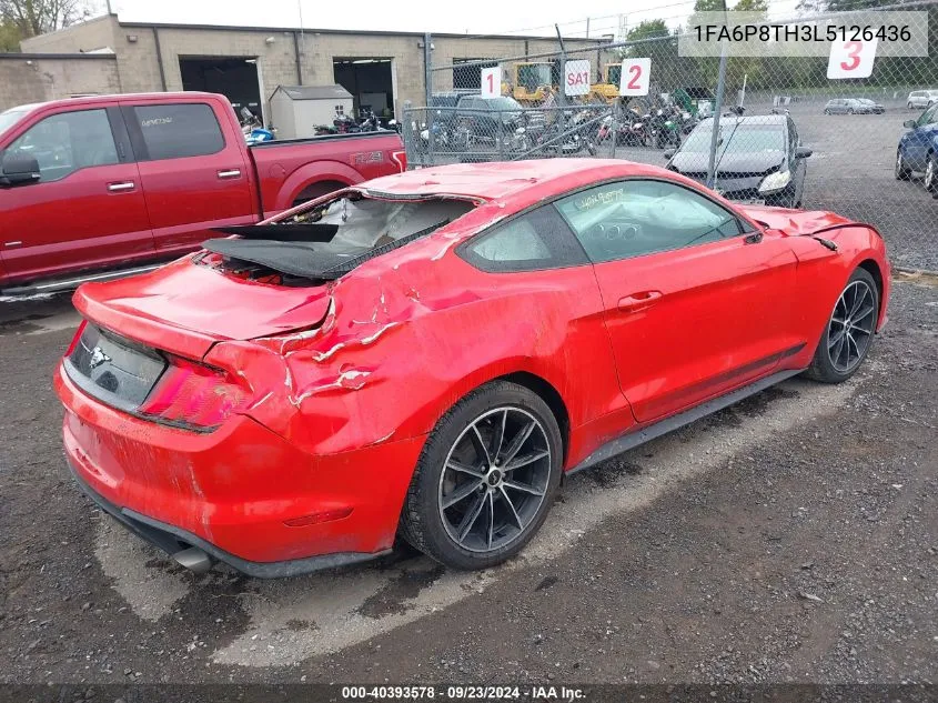 2020 Ford Mustang Ecoboost Fastback VIN: 1FA6P8TH3L5126436 Lot: 40393578