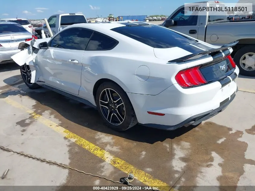 2020 Ford Mustang Ecoboost Premium Fastback VIN: 1FA6P8TH3L5118501 Lot: 40423929