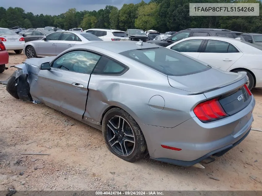 2020 Ford Mustang Gt Fastback VIN: 1FA6P8CF7L5154268 Lot: 40424784