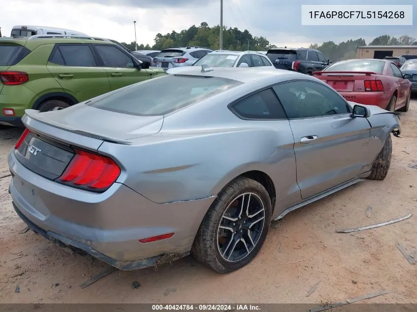 2020 Ford Mustang Gt Fastback VIN: 1FA6P8CF7L5154268 Lot: 40424784