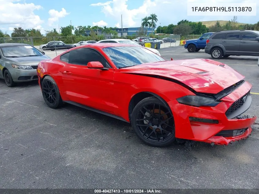 2020 Ford Mustang VIN: 1FA6P8TH9L5113870 Lot: 40427413