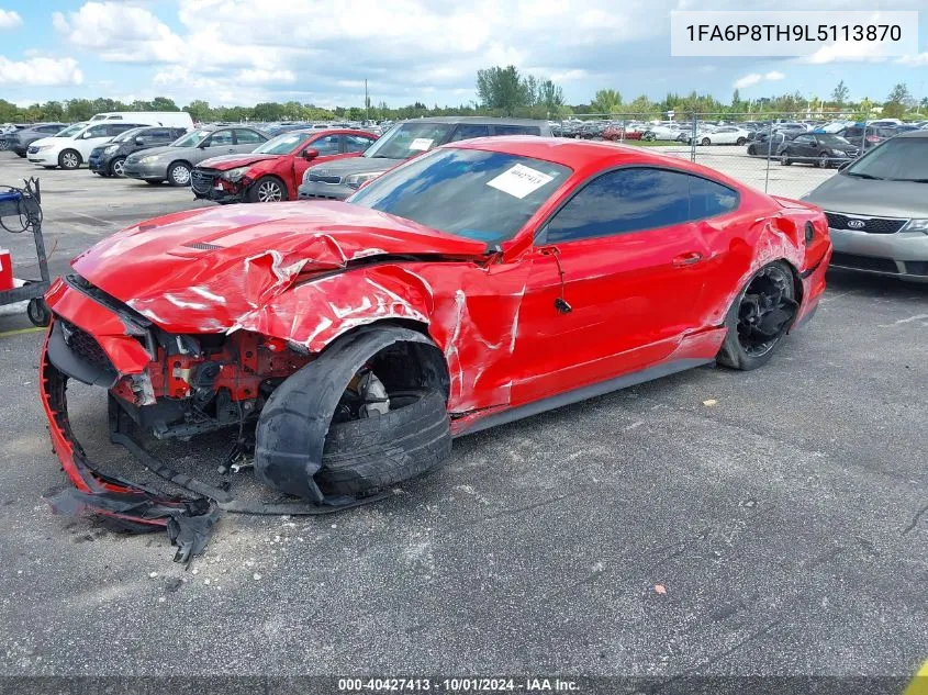 2020 Ford Mustang VIN: 1FA6P8TH9L5113870 Lot: 40427413