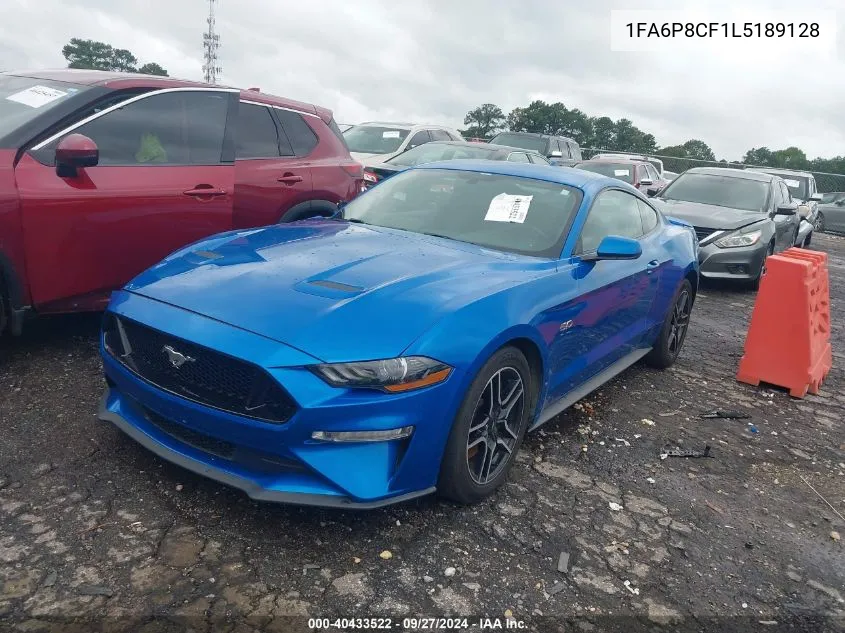 2020 Ford Mustang Gt Fastback VIN: 1FA6P8CF1L5189128 Lot: 40433522