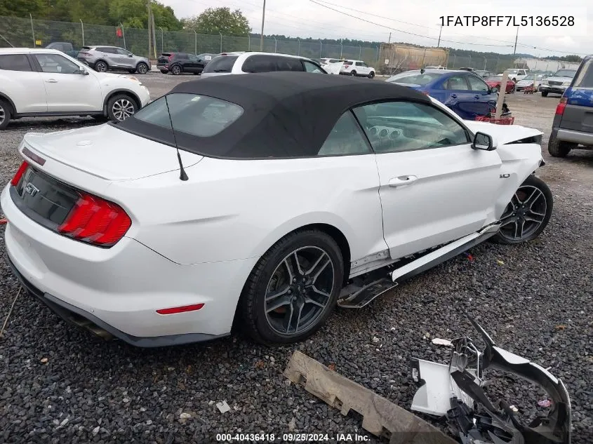 2020 Ford Mustang Gt Premium VIN: 1FATP8FF7L5136528 Lot: 40436418