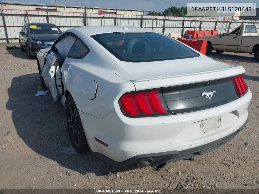 2020 Ford Mustang Ecoboost Premium Fastback VIN: 1FA6P8TH3L5120443 Lot: 40451699