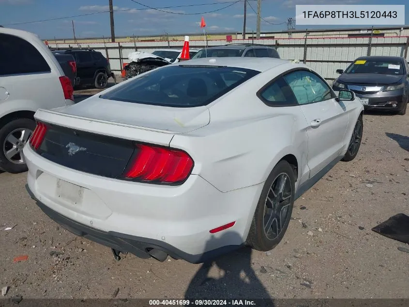 2020 Ford Mustang Ecoboost Premium Fastback VIN: 1FA6P8TH3L5120443 Lot: 40451699