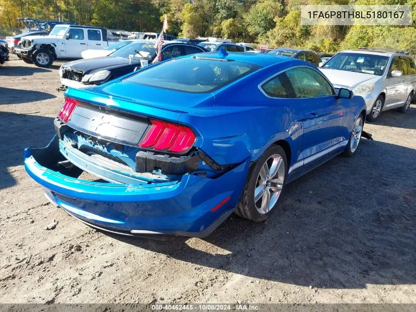 2020 Ford Mustang VIN: 1FA6P8TH8L5180167 Lot: 40462445