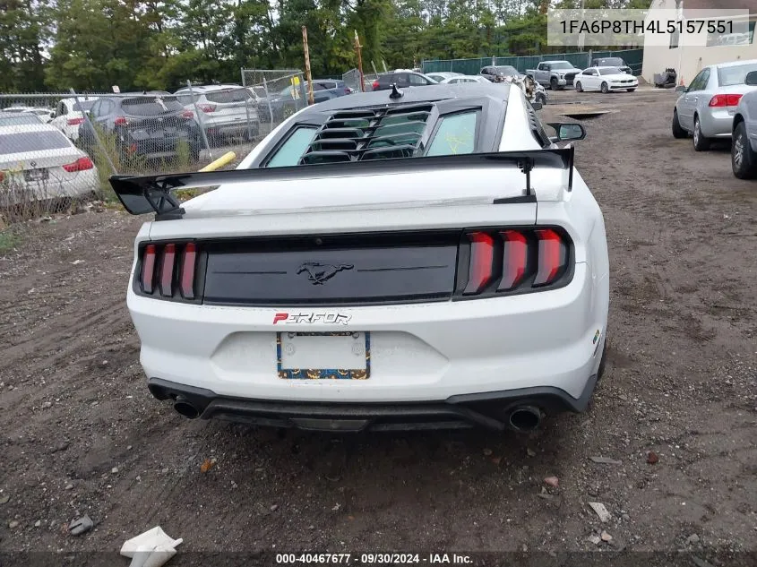 2020 Ford Mustang Ecoboost Fastback VIN: 1FA6P8TH4L5157551 Lot: 40467677