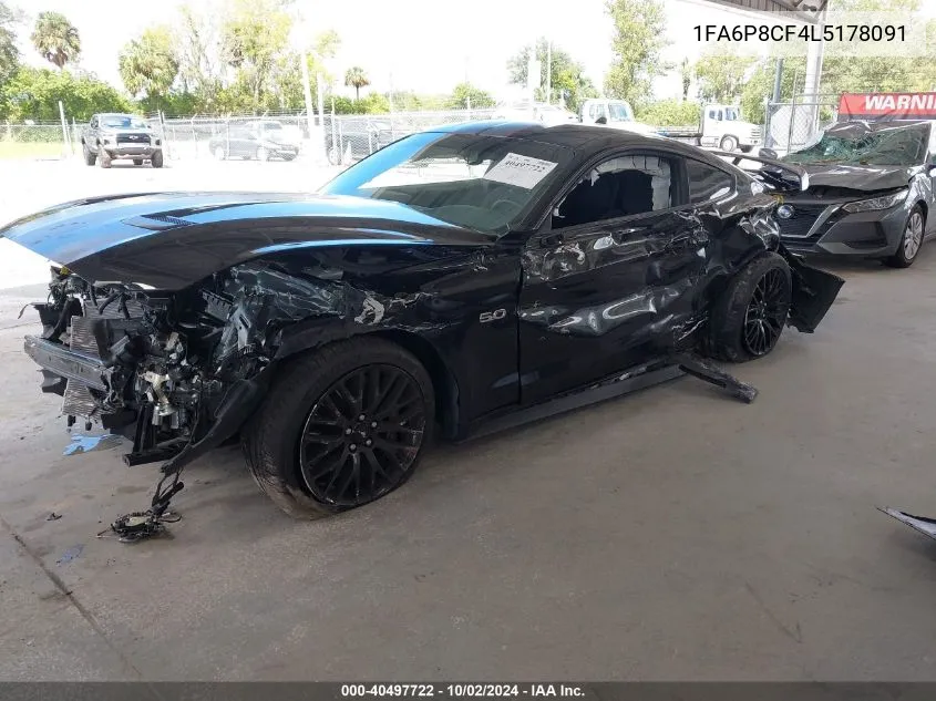 2020 Ford Mustang Gt VIN: 1FA6P8CF4L5178091 Lot: 40497722