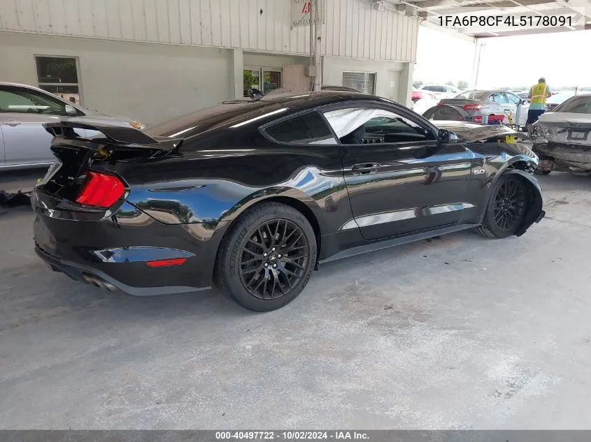 2020 Ford Mustang Gt VIN: 1FA6P8CF4L5178091 Lot: 40497722