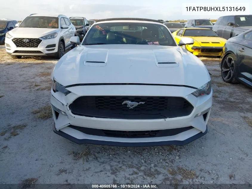 2020 Ford Mustang Ecoboost Premium VIN: 1FATP8UHXL5131649 Lot: 40505766