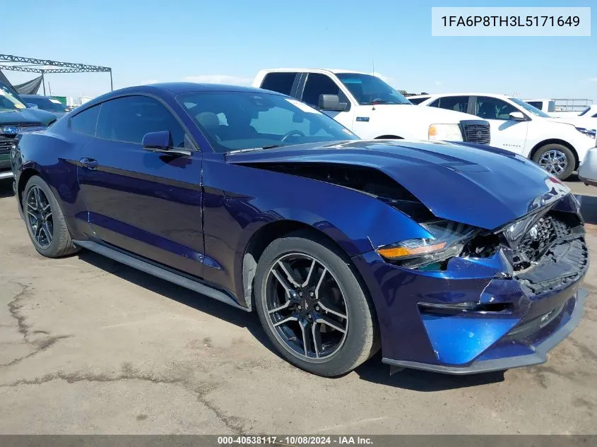 2020 Ford Mustang Ecoboost VIN: 1FA6P8TH3L5171649 Lot: 40538117