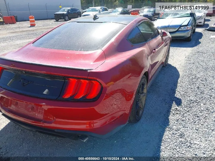 2020 Ford Mustang Ecoboost VIN: 1FA6P8TH8L5149999 Lot: 40556643