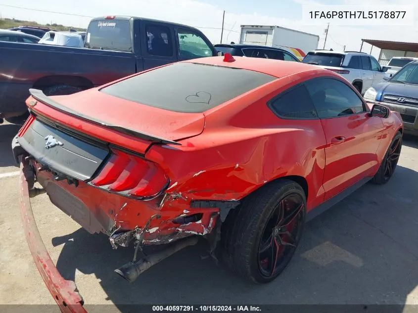 2020 Ford Mustang Ecoboost VIN: 1FA6P8TH7L5178877 Lot: 40597291