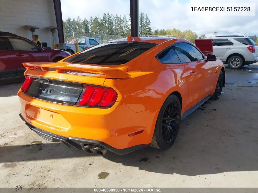 2020 Ford Mustang Gt Premium VIN: 1FA6P8CFXL5157228 Lot: 40598950