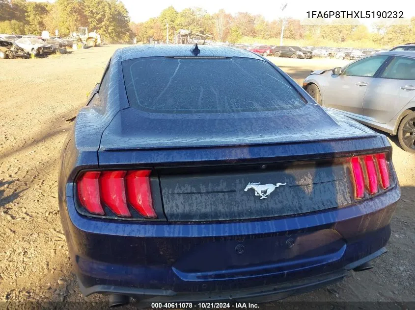 2020 Ford Mustang VIN: 1FA6P8THXL5190232 Lot: 40611078